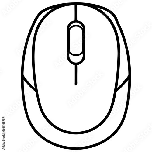 Simple outline of a computer mouse