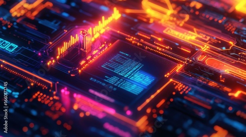 Cybernetic Circuitry  Digital Data Flow.