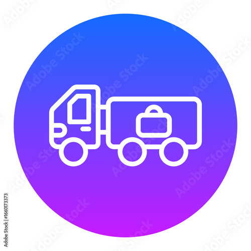 Baggage Truck Vector Icons