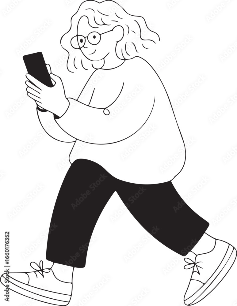 Obraz premium Excited Person with Phone