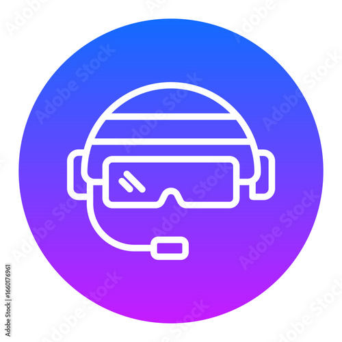 Pilot Helmet Vector Icons
