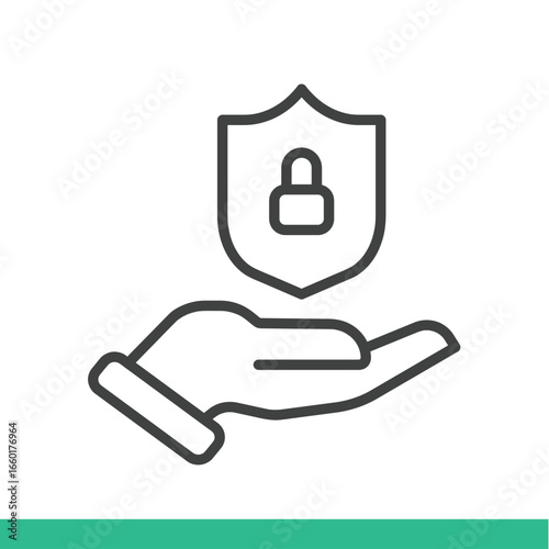 Protection advice icon. Thin line icon vector
