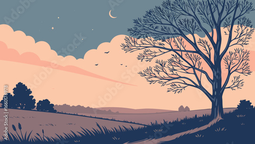 soft gradient sky at dawn