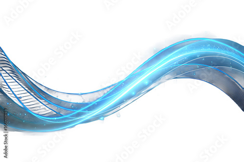 Modern Flowing Blue Wave PNG