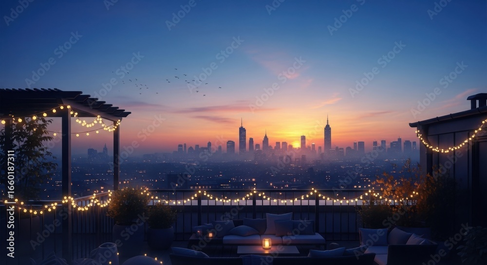 Fototapeta premium New York City skyline at sunset