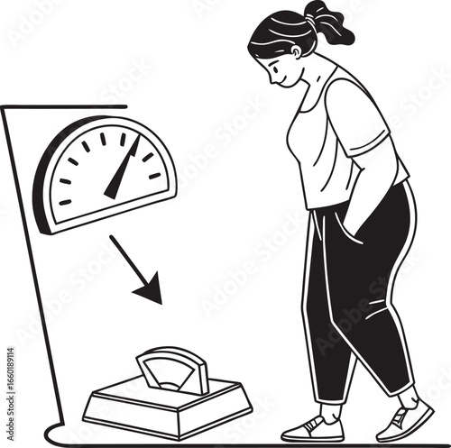 fat women check her weight vector