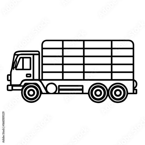 Delivery truck designed for transporting goods efficiently during day and night operations in urban and rural areas