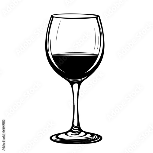 Elegant wine glass silhouette illustrating refined drinking culture and social gatherings