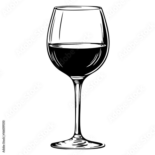 Elegant wine glass featuring rich red liquid, perfect for celebrations or intimate dinners with friends and family