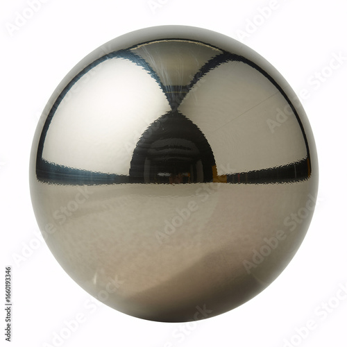 3d silver ball isolated on white background