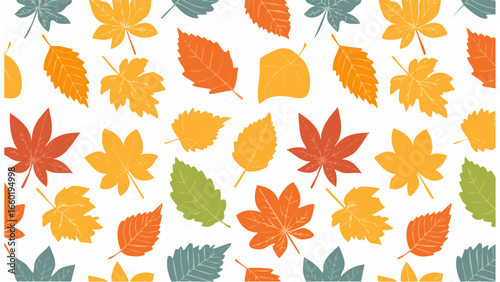 Seamless botanical pattern collection with green leaves, pine cones, cinnamon sticks, and floral silhouettes for eco-friendly nature-inspired design backgrounds
