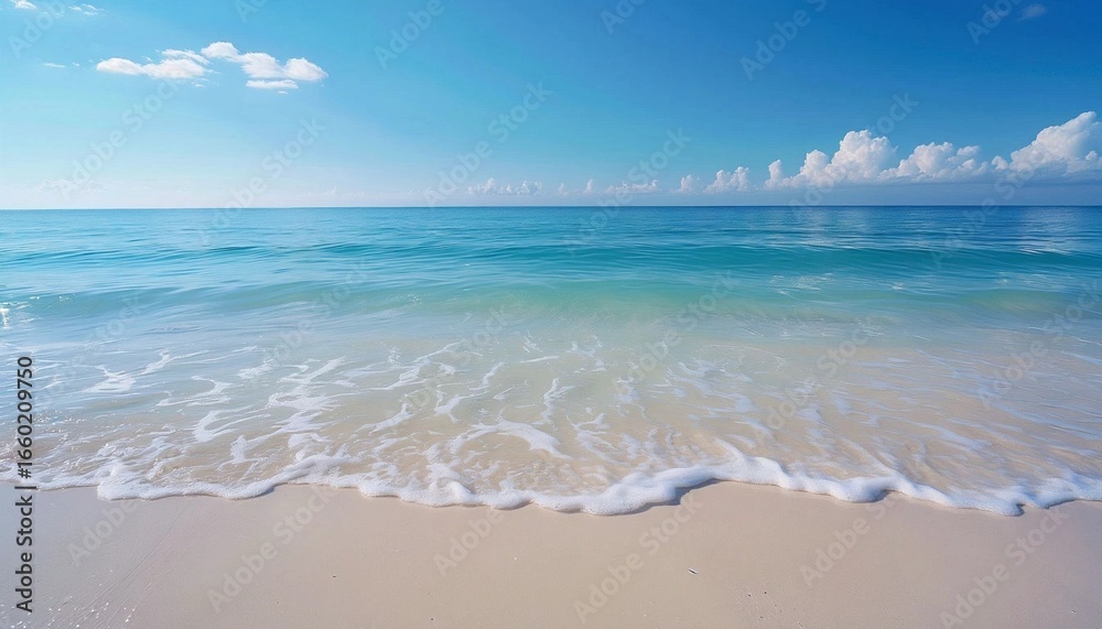 Fototapeta premium Crystal Clear Shallow Waves on Tropical Sandy Beach