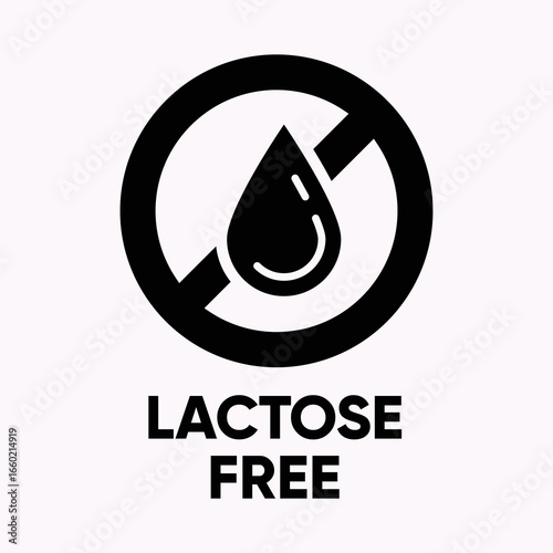 Lactose Free Vector Sign