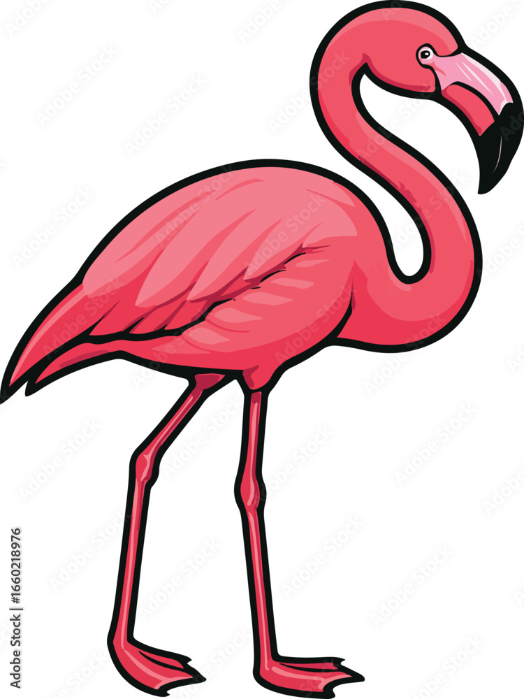 Fototapeta premium illustration of a flamingo
