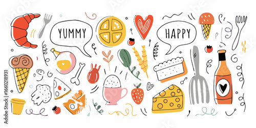 Cute Food Doodle Collection