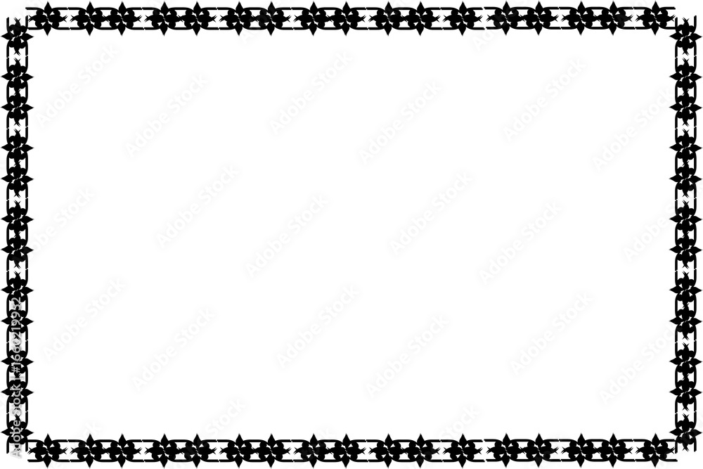 Fototapeta premium Unique Black Frame, Photo Frame, Border Frame with White Background, Amaizing Frame, Unique Frame