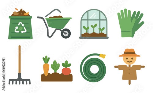 Gardening essentials: tools and imagery for a thriving garden