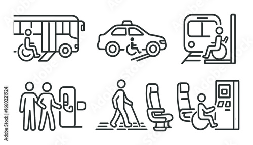 Accessible transportation symbols for people with disabilities