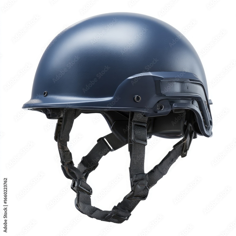 Fototapeta premium Dark Blue Ballistic Helmet with Integrated Rails tactical