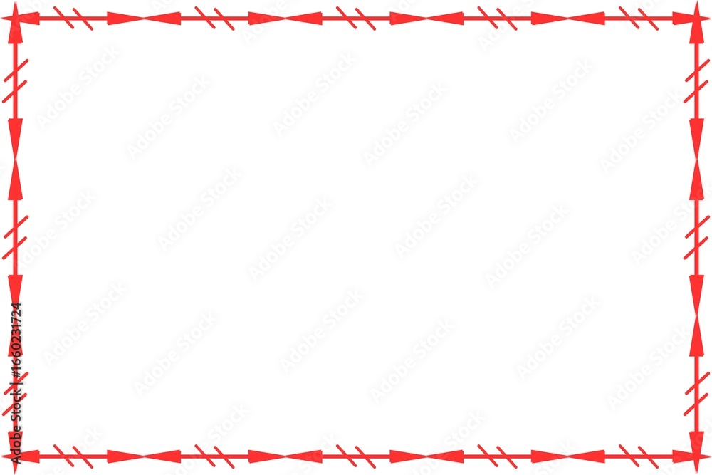 Obraz premium Simple Red Frame, Photo Frame, Unique Border Frame with White Background, Unique Simple Frame