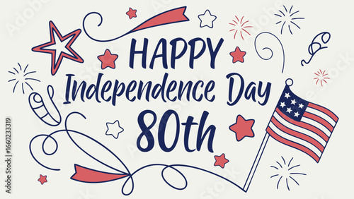 text independence day 80th