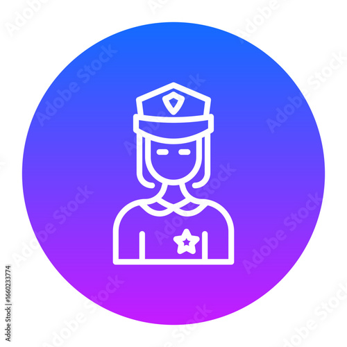 Lady Police Vector Icons