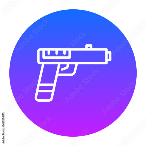Police Gun Vector Icons