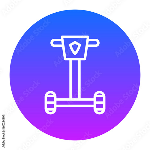 Police Segway Vector Icons