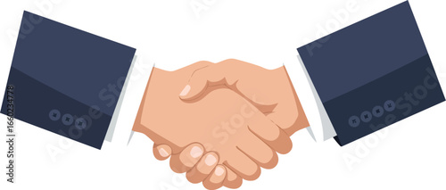 Business partnership handshake agreement trust