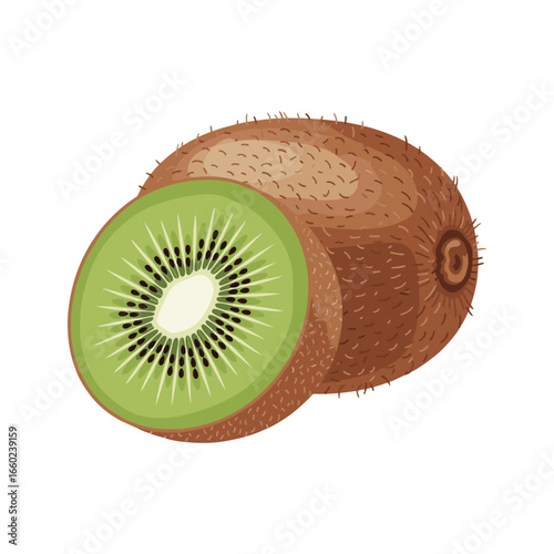 kiwi fruit isolated on white background