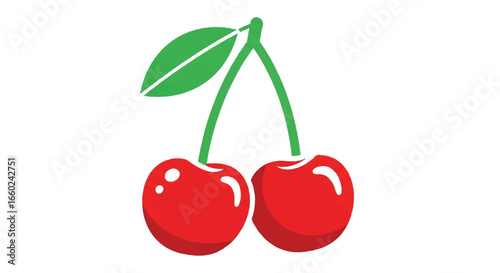 Vibrant cherry illustration with diverse color palette and classic typography