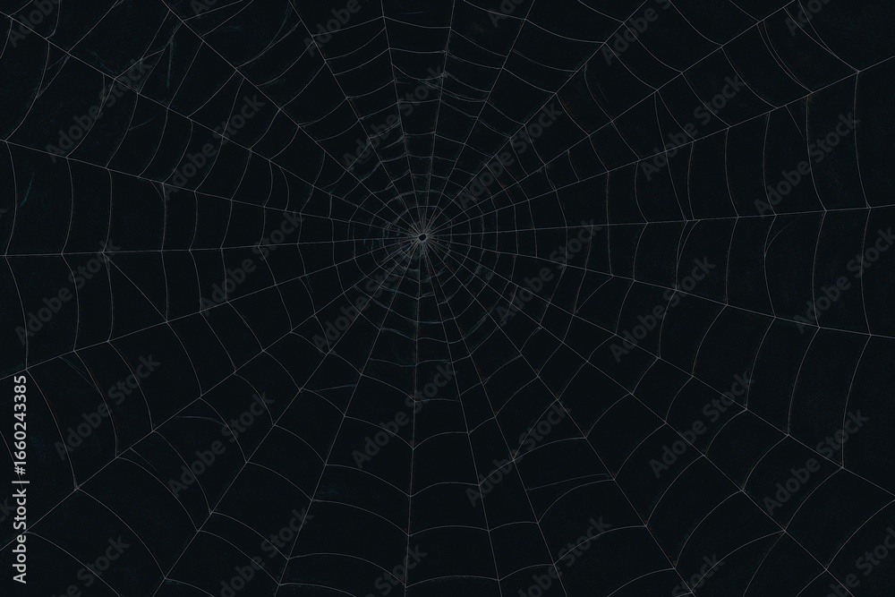 Naklejka premium Spider Web Pattern on Dark Background – Halloween and Spooky Design Element