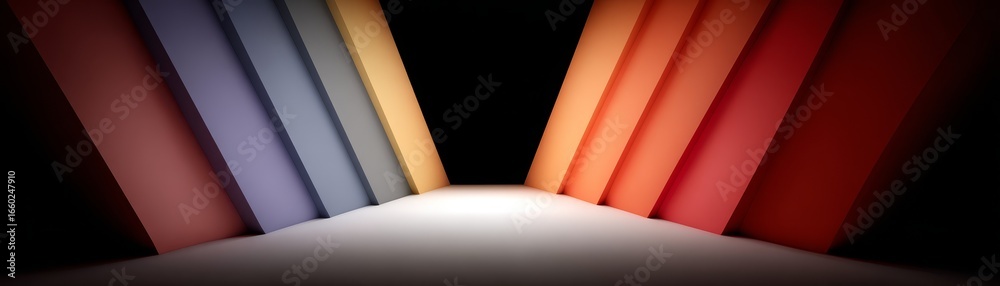 Obraz premium A vibrant explosion of colorful abstract light emanating from a central point of pure energy a dynamic and modern digital art background for creative design and presentations.