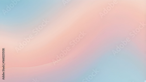 Abstract Soft Pastel Color Background, Smooth Gradient Blend of Pink, Peach, and Light Blue for Aesthetic Minimal Design