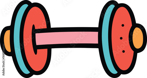 dumbbell vector illustration