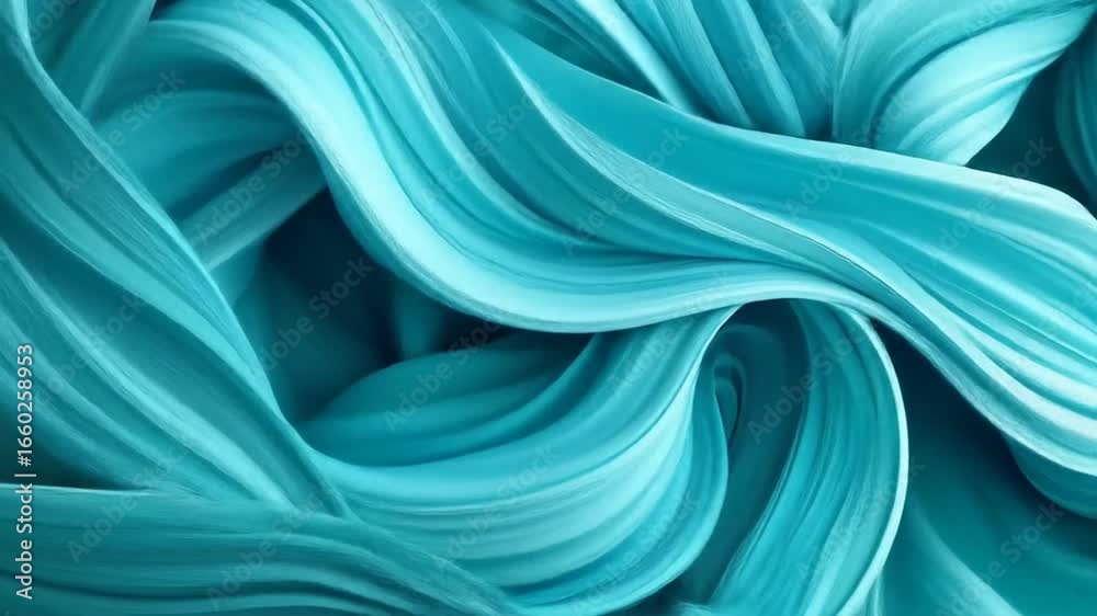 Dynamic Turquoise Waves: Abstract Fluid Motion Background for Creative Visuals