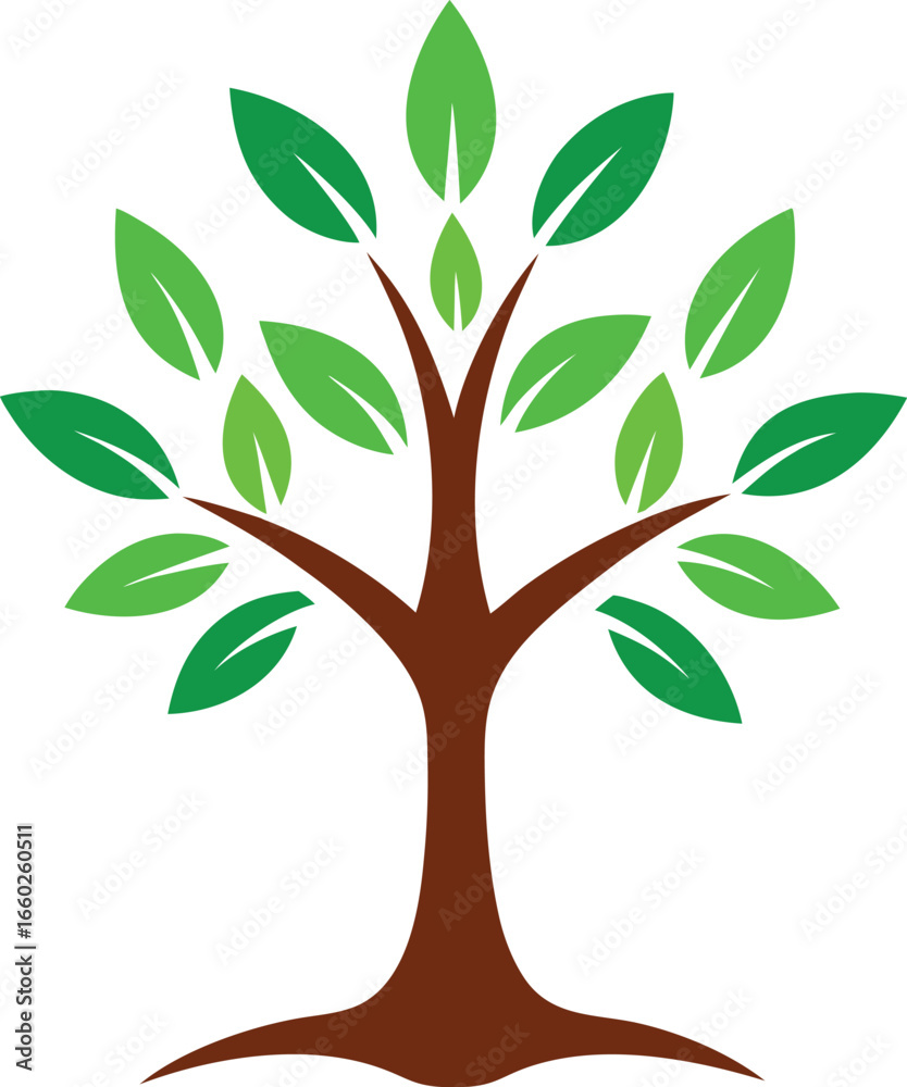 Obraz premium growing tree logo design