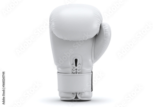 White Base Mockup Single Boxing Glove Combat Sports Equipment