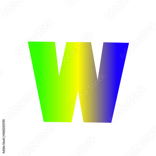 Letter W gradien ilustrasion modern logo design.