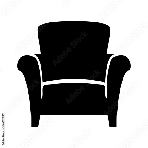 Classic armchair silhouette for comfortable seating