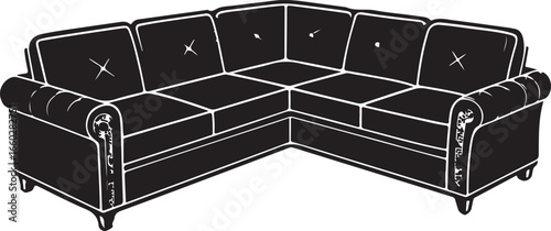 sofa with clipping path