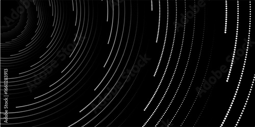 Circular spiral sound wave rhythm from lines.