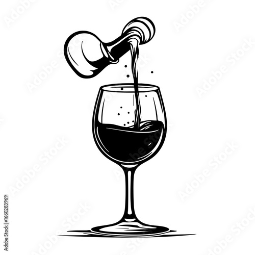 Pouring dark liquid into a glass, capturing the essence of indulgence and refreshment at a cocktail gathering