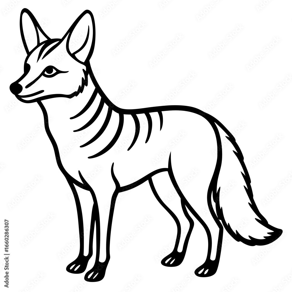 Jackal Outline Illustration Jackal Outline Illustration