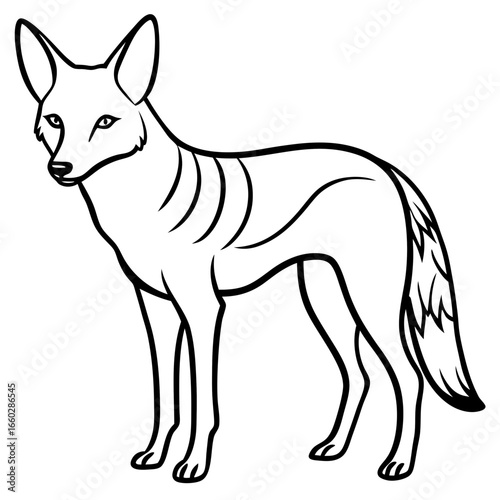 Jackal Outline Illustration