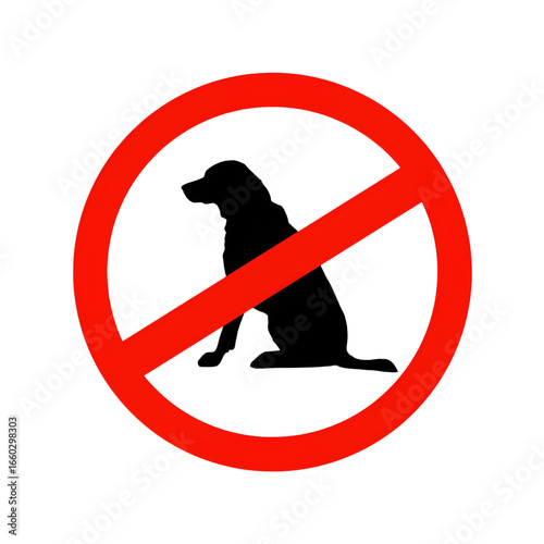No dogs allowed sign, pets prohibition icon