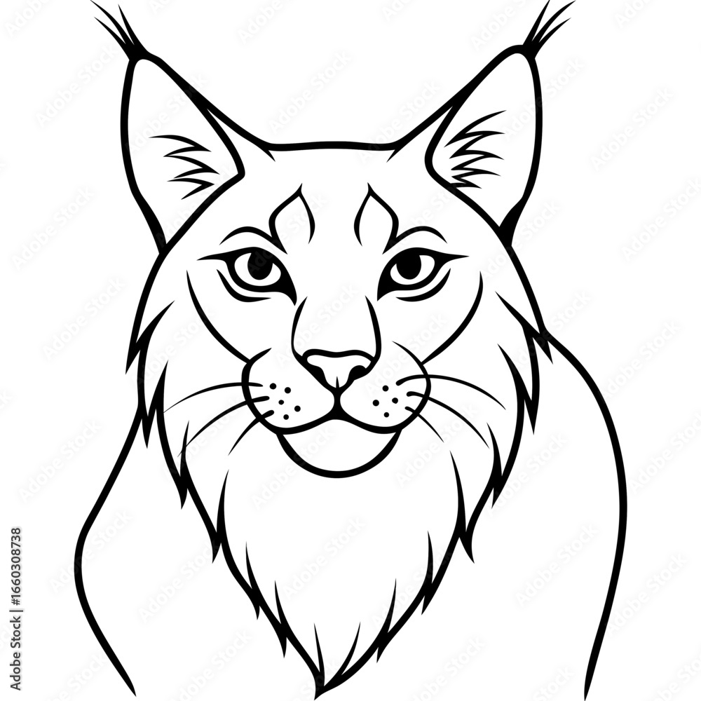 Obraz premium White Background Lynx