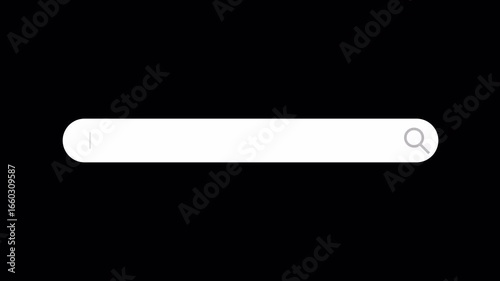 Search bar Animation, Animated Smooth Search Bar with alpha channel, web search icon animated on transparent background.