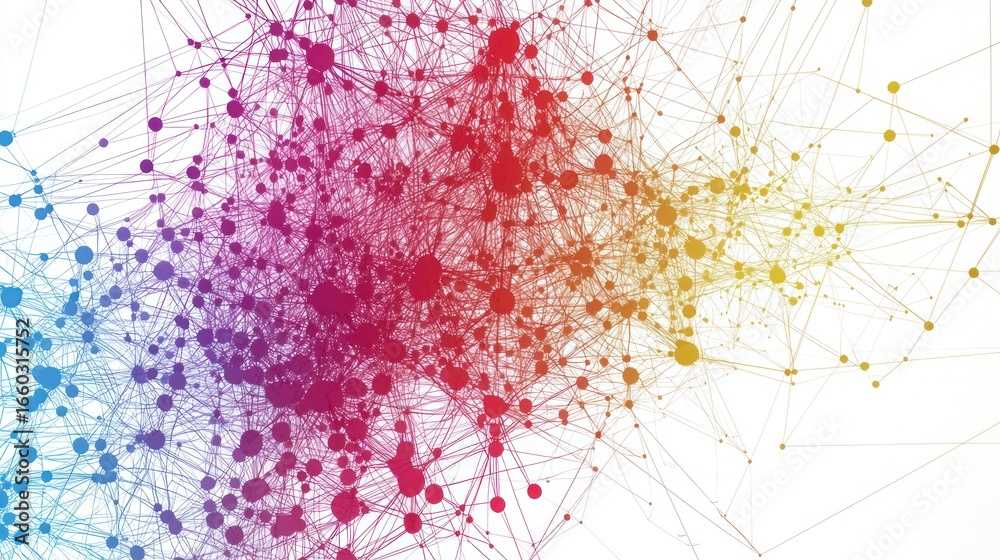 Naklejka premium Colorful abstract network design