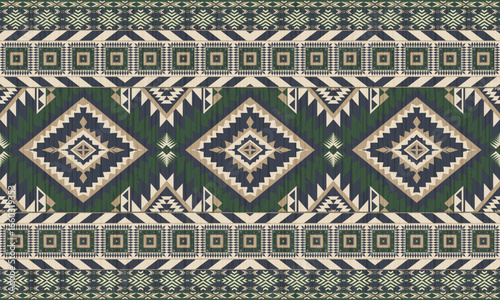 Tribal american ethnic native pattern.Traditional Navajo,Aztec,Apache,Southwest and Mexican style fabric pattern.Abstract vector motifs pattern.For fabric,clothing,blanket,carpet,woven,wrap,decoration